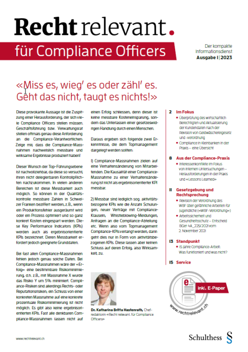 Recht relevant für Compliance Officers 1|2023