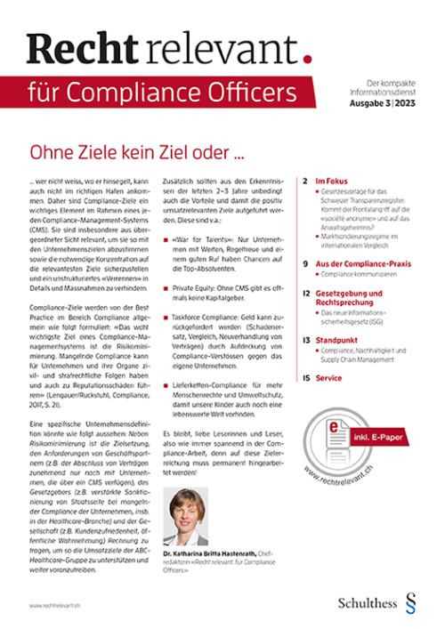 Recht relevant für Compliance Officers 3|2023
